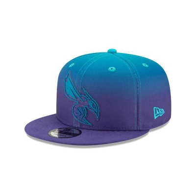 Charlotte Hornets Gorra | New Era NBA Back Half 9fifty Snapback Cap Mexico - Azules